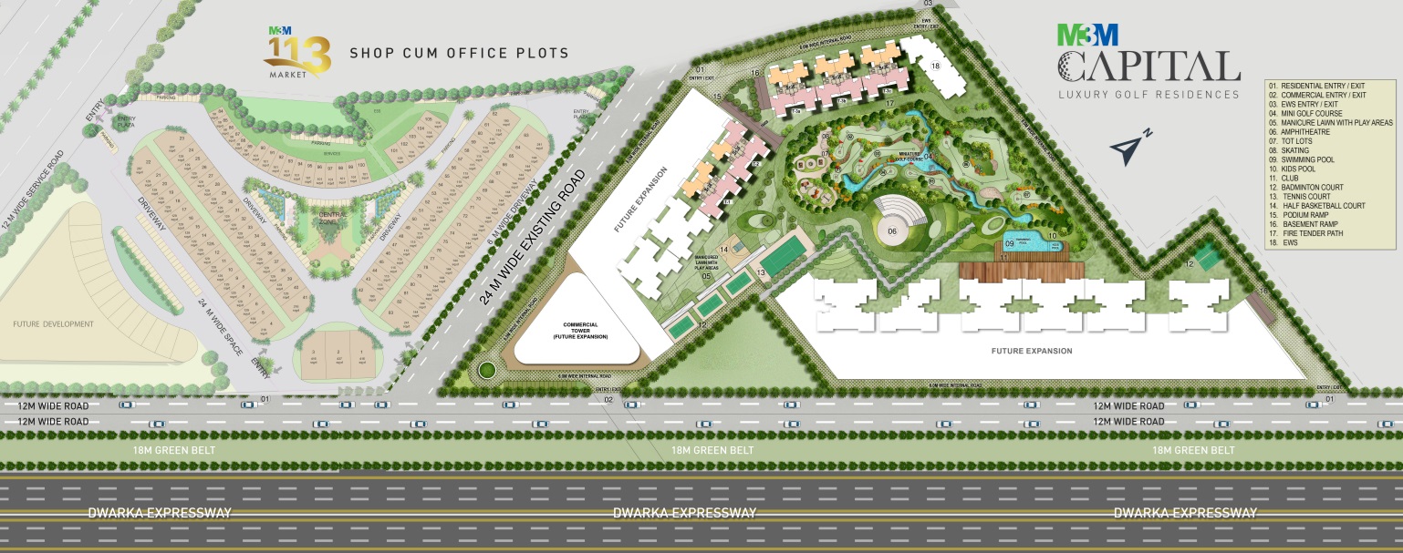 M3M Office Spaces Sector 113 SITE Plan