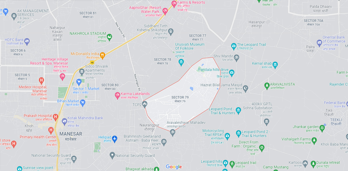 M3M Golf Estate Phase 2 Location Map